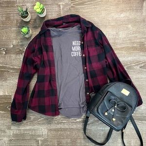 Maroon Plaid Flannel